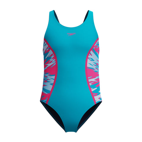 Girls Hyperboom Splice Muscleback One Piece Mayan Blue Pink
