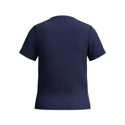 Boys Unisex Short Sleeve Classic Logo Rashguard Peacoat