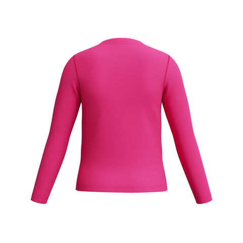 Girls Long Sleeve Classic Logo Rashguard Margarita Pink
