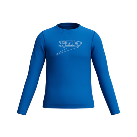 Boys Unisex Long Sleeve Classic Logo Rashguard Turkish Sea