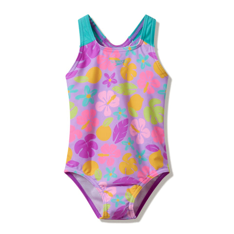 Toddler Girls Print One Piece Neon Jelly