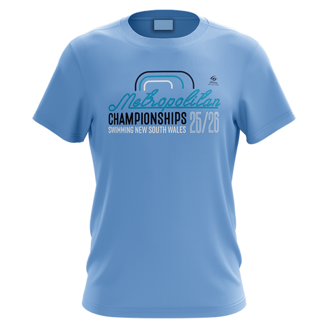 2026 NSW Dooleys Metropolitan SC Championships Unisex Short Sleeve T-Shirt Light Blue