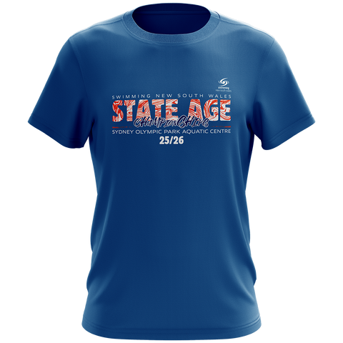 2026 NSW Speedo Youth State Age SC Championships Unisex Short Sleeve T-Shirt Blue