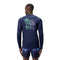 Mens  Long Sleeve Graphic Swim Shirt Speedo Navy