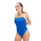Womens Solid Lattice Back One Piece